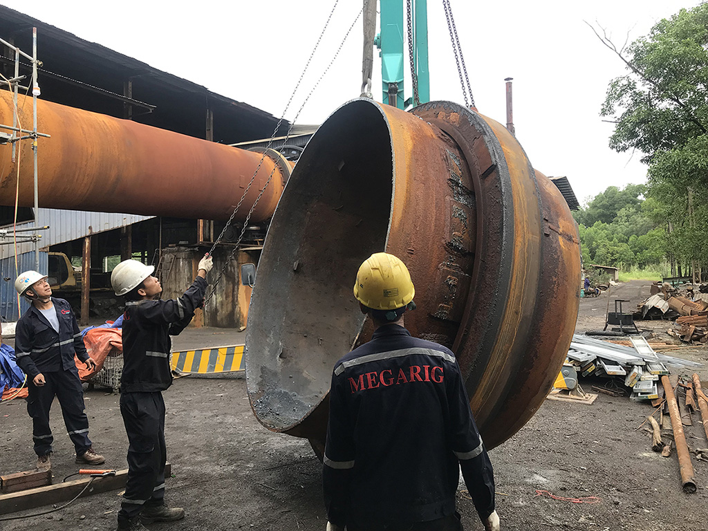 Thiết kế, gia công, chế tạo, lắp đặt thân lò quay