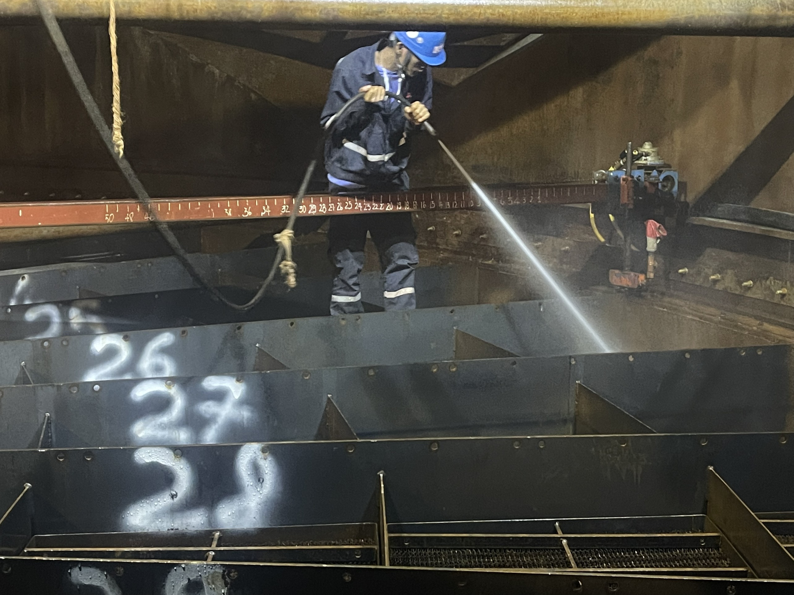 Removal, sanitary cleaning, island working surface the Element Baskets air dryer GAH furnace 1