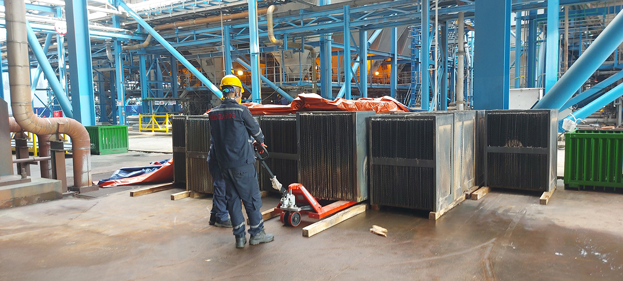 Clean and replace catalysis blocks